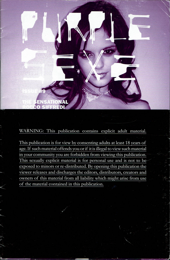 Zahm, Olivier & Fleiss, Elein ( Editors) - Purple Sexe #9